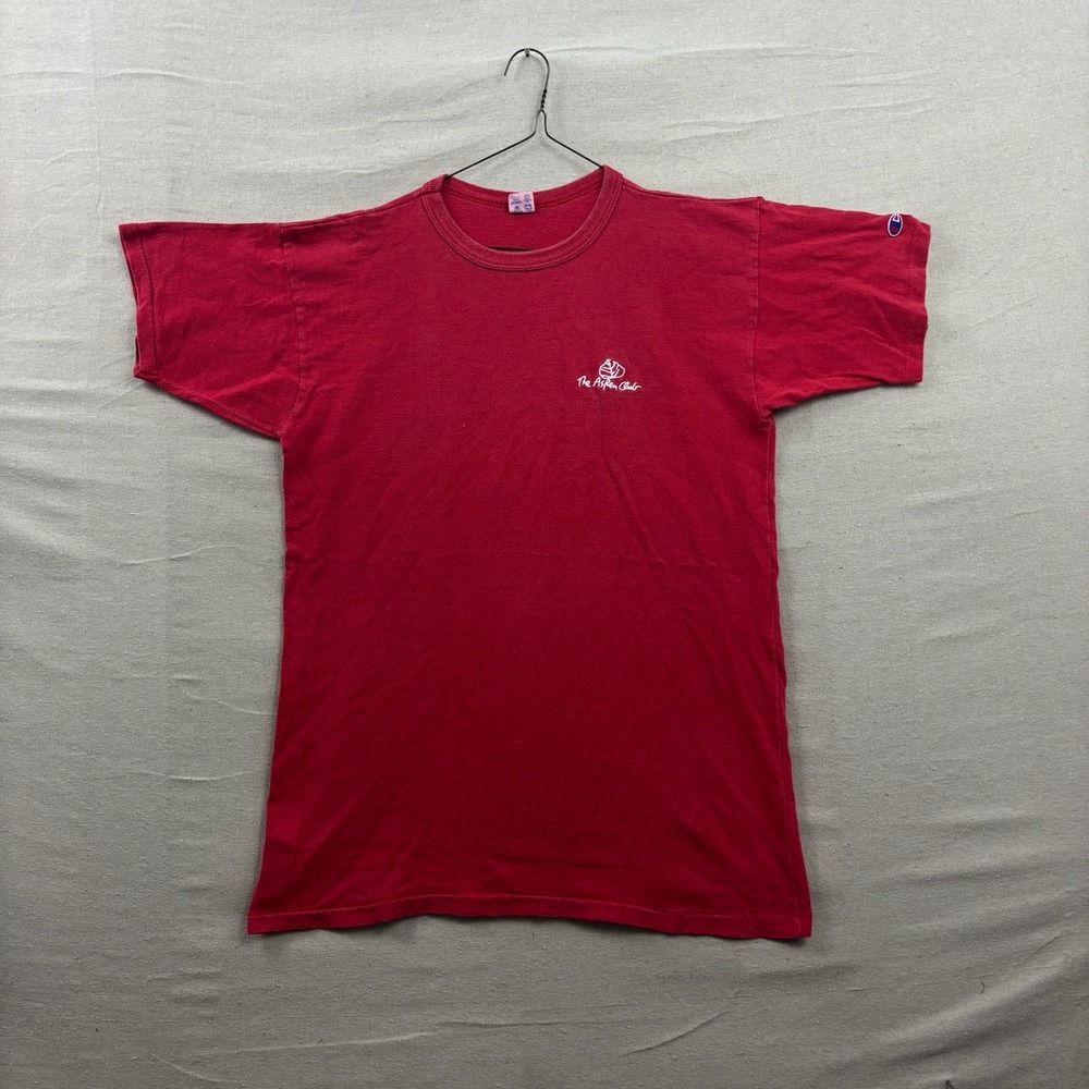 Champion T-Shirt Mens Large Red The Aspen Club Vintage‎ 90s Made in USA Cotton